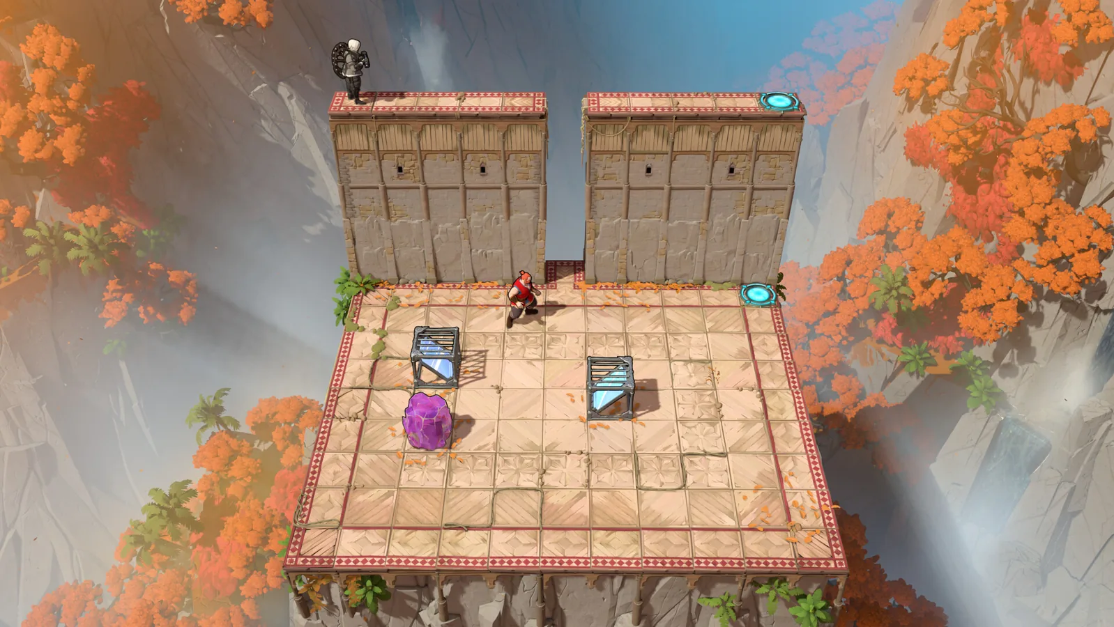 Order of the Sinking Star cliffside courtyard puzzle room